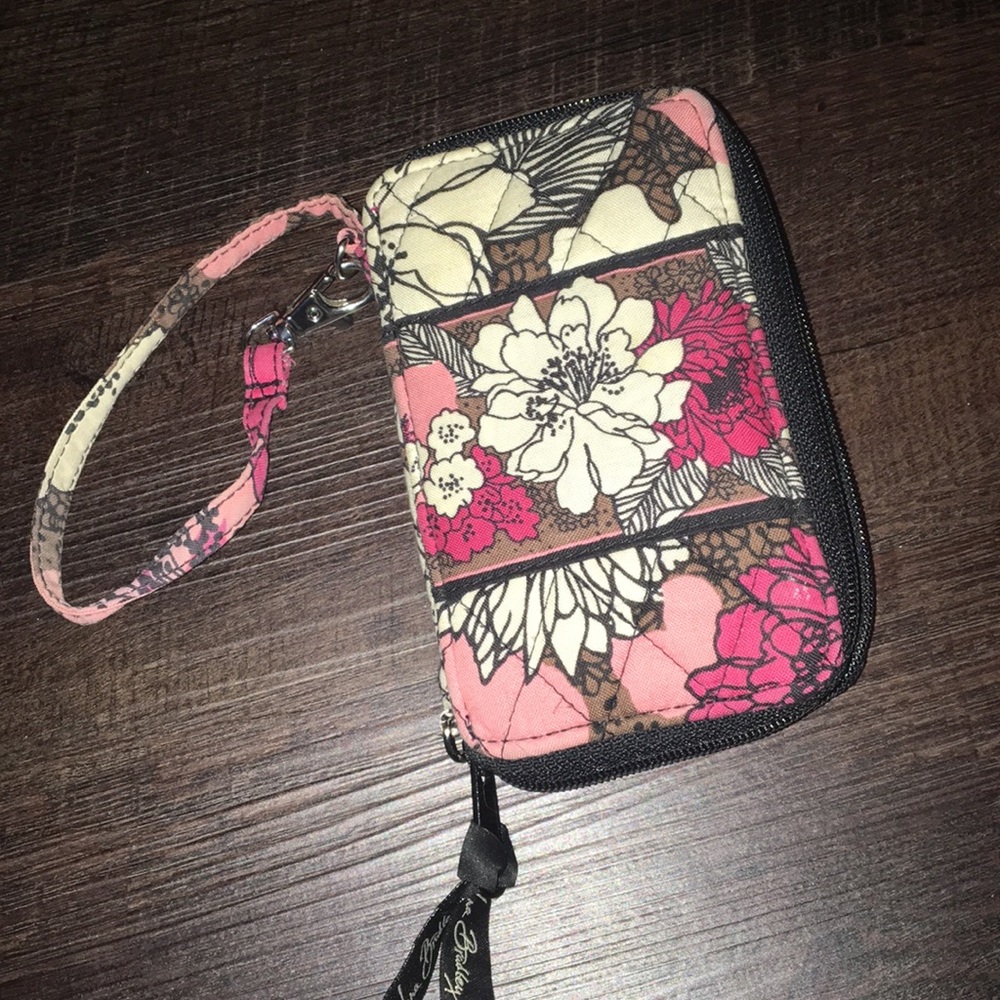 Vera Bradley Mocha Rouge Wristlet Wallet